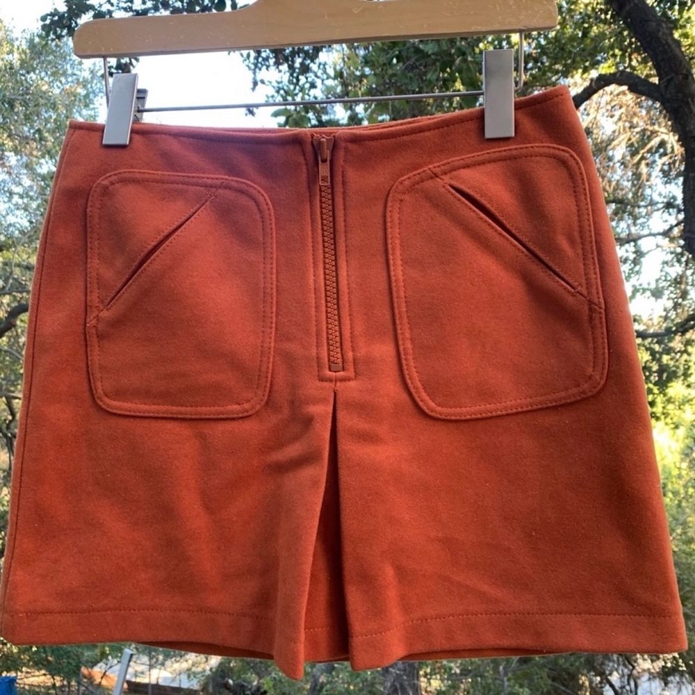 Orange gap wool mod skirt